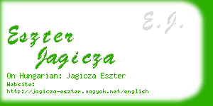 eszter jagicza business card